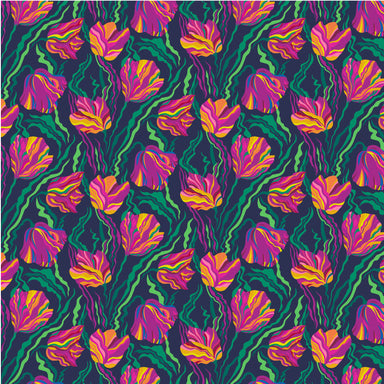 Sally Kelly Botanica - Tulips in indigo