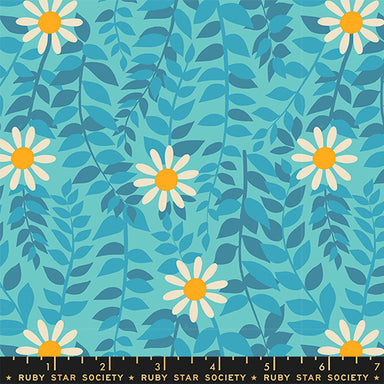 Ruby Star Society - Flowerland - Daisies in turquoise