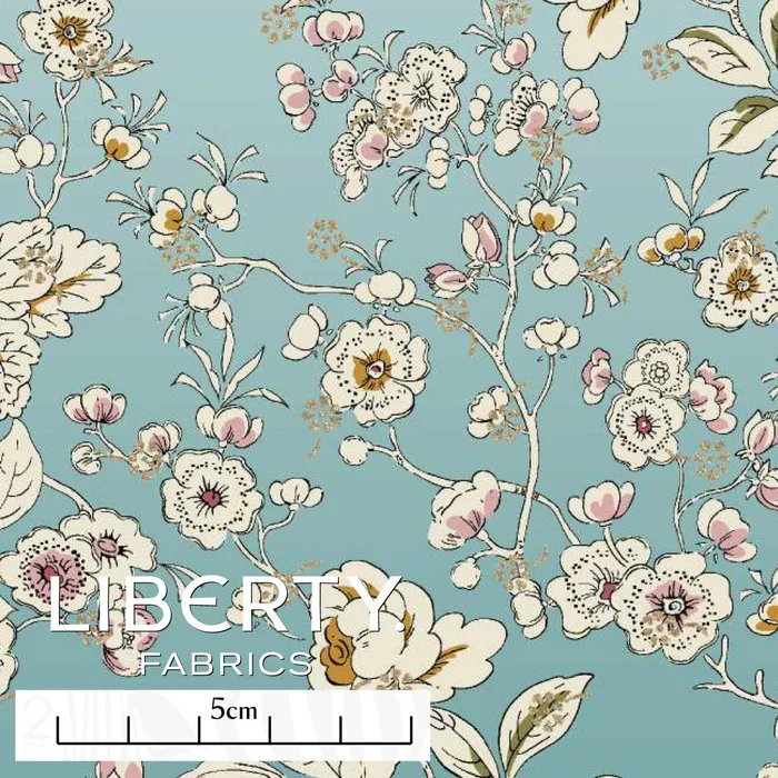 Liberty Tana Lawn - Classic Capsule 2025 Metallic - Ceremony Blooms