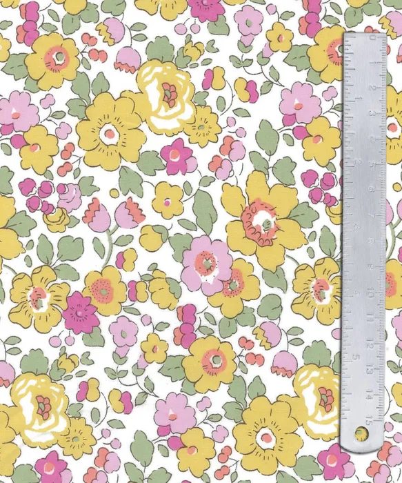Liberty Lawn Betsy Bespoke 2GZ Yellow and Pink