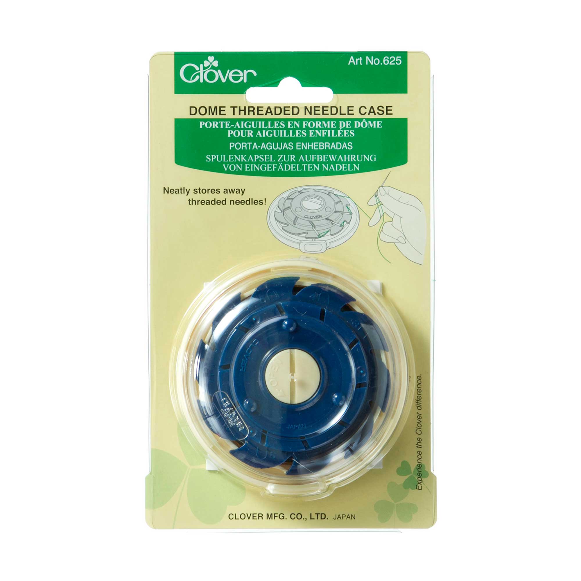 Clover Dome - threaded needle case