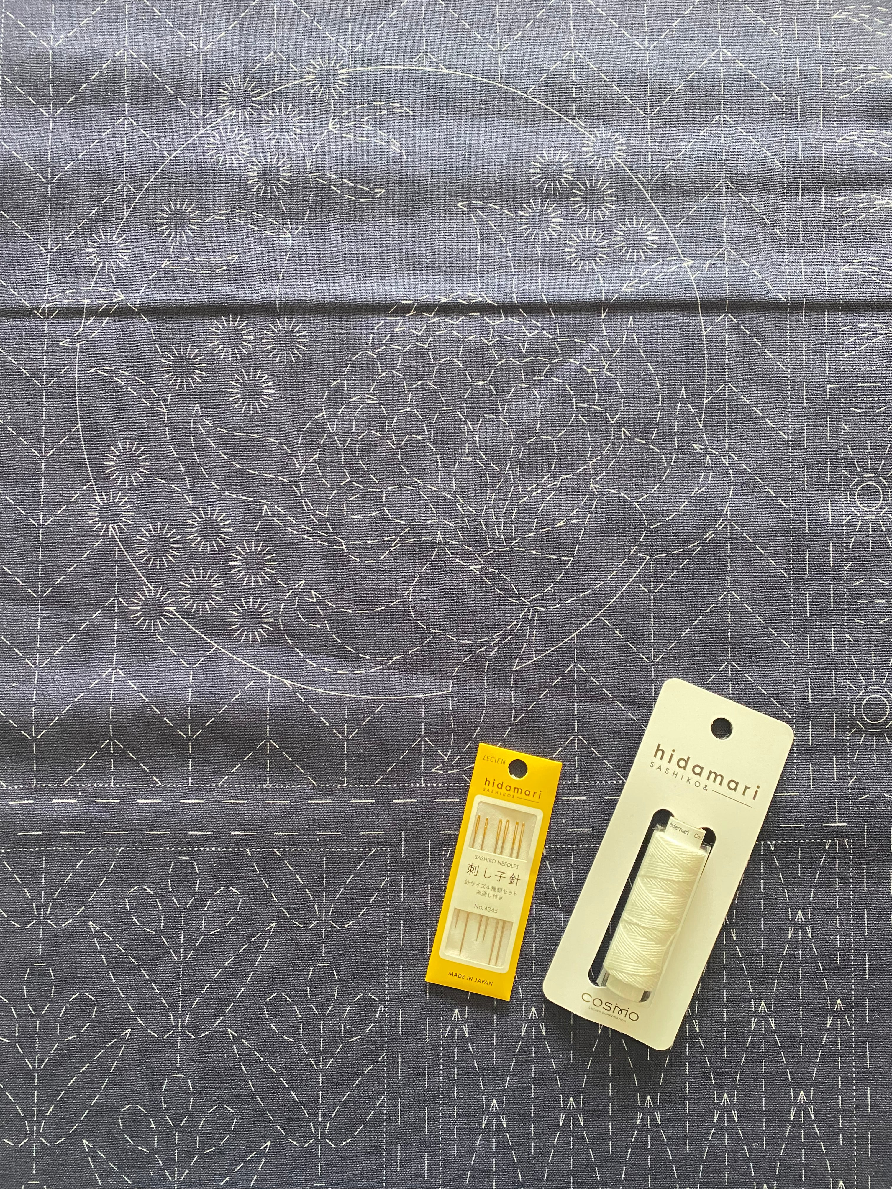 Devonstone - Australian Botanical Sashiko kit in indigo