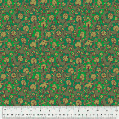 Heather Ross Forestburgh - Clover in olive
