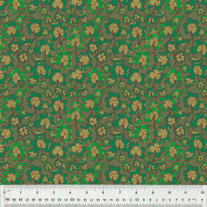 Heather Ross Forestburgh - Clover in olive