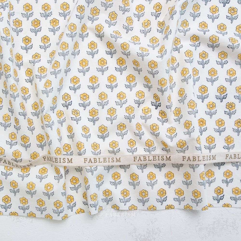 Fableism Indian Block Prints: Cottage - Yellow Flowerling