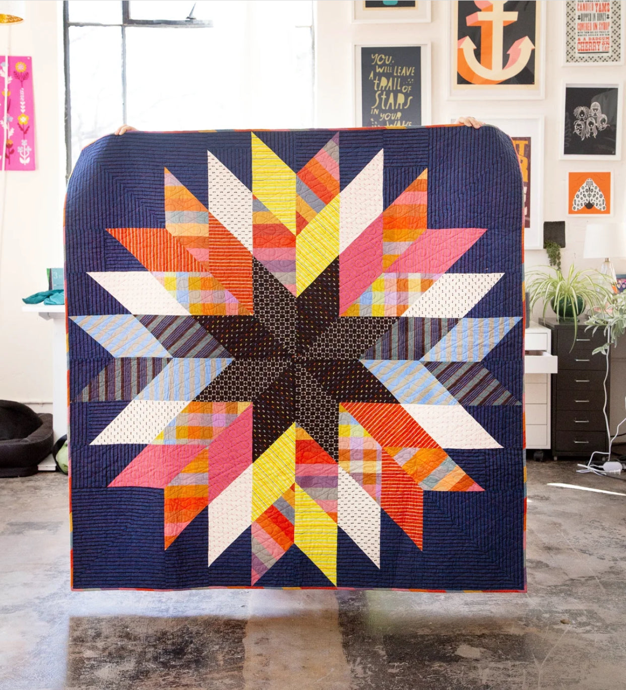 Homestead Star Quilt Kit in Ooh Lucky Lucky wovens