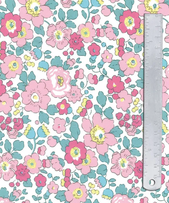 Liberty Lawn Betsy Bespoke 2GZ Pinks and Turquoise