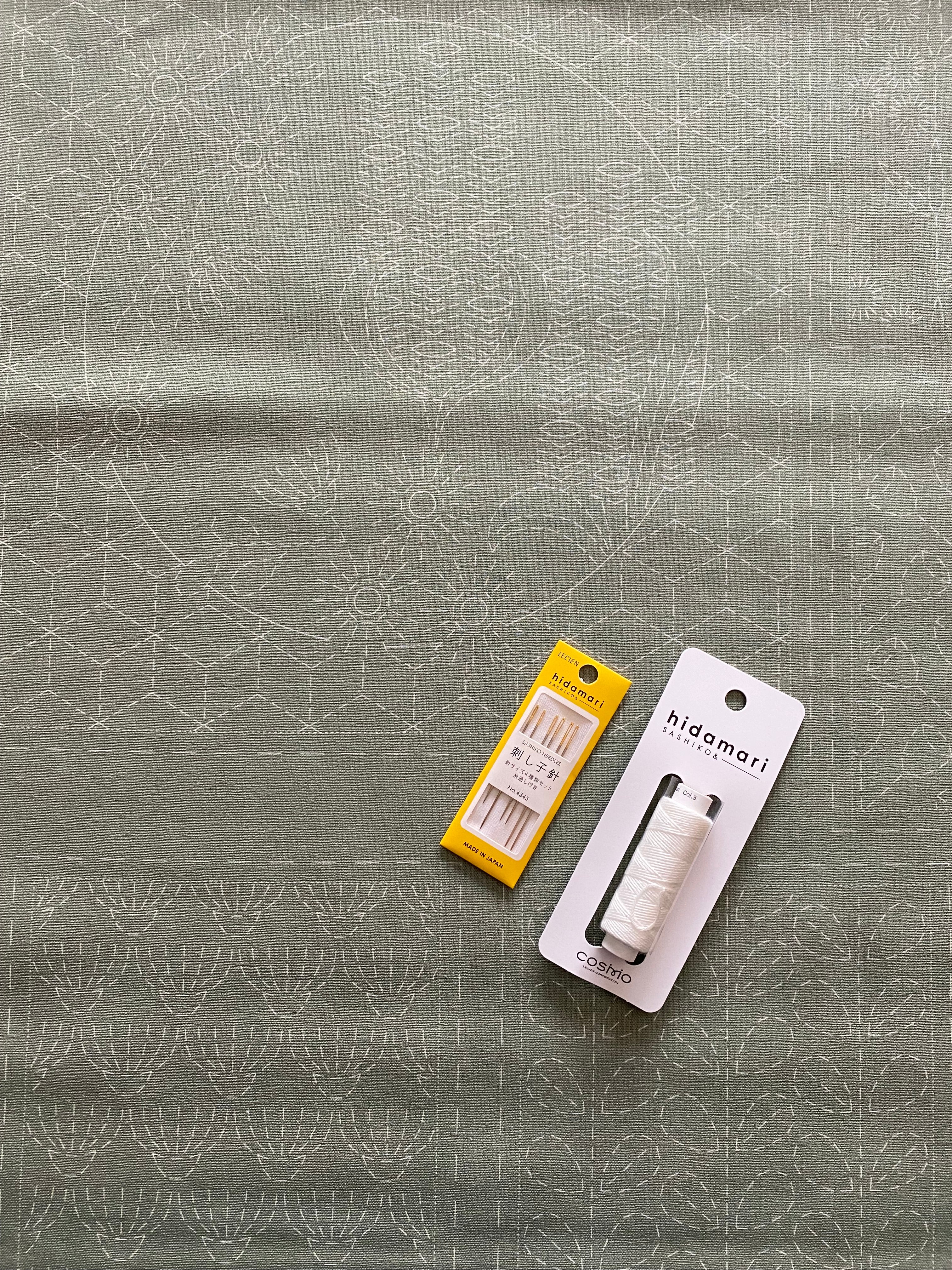 Devonstone - Australian Botanical Sashiko kit in eucalyptus