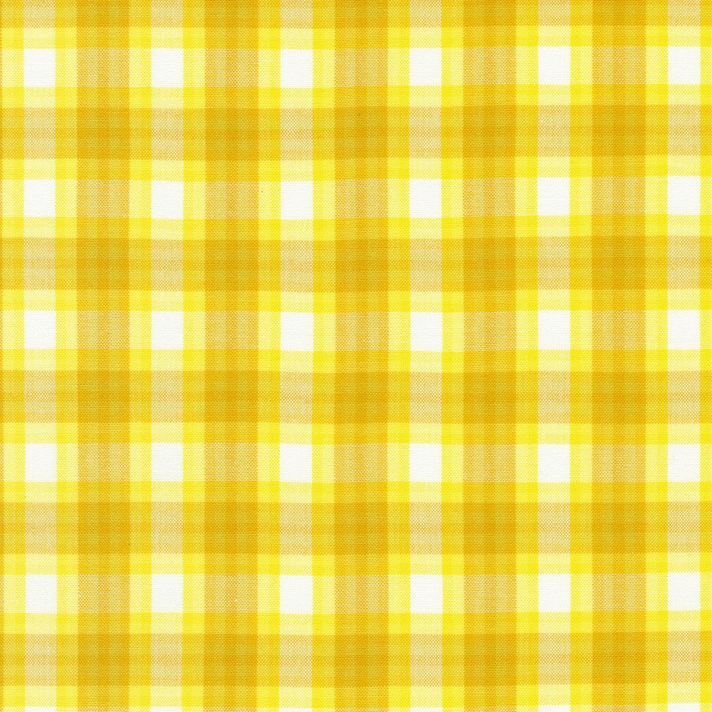 Kitchen Window Wovens - Elizabeth Hartman - Windowpane plaid in citrus
