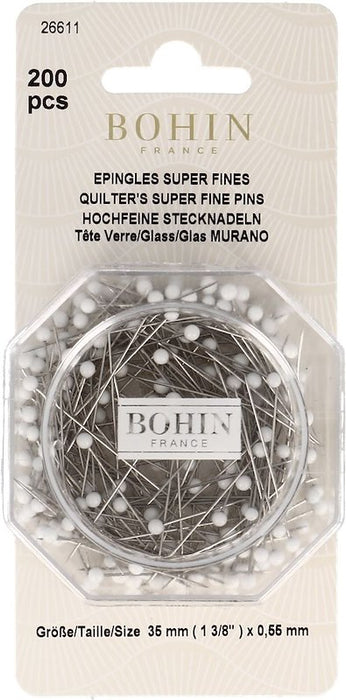 Bohin - Super Fine Glass Head Quilters pins