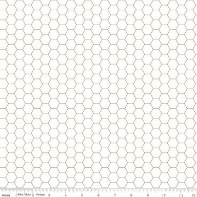 Lori Holt - Bee Backgrounds Honeycomb in grey