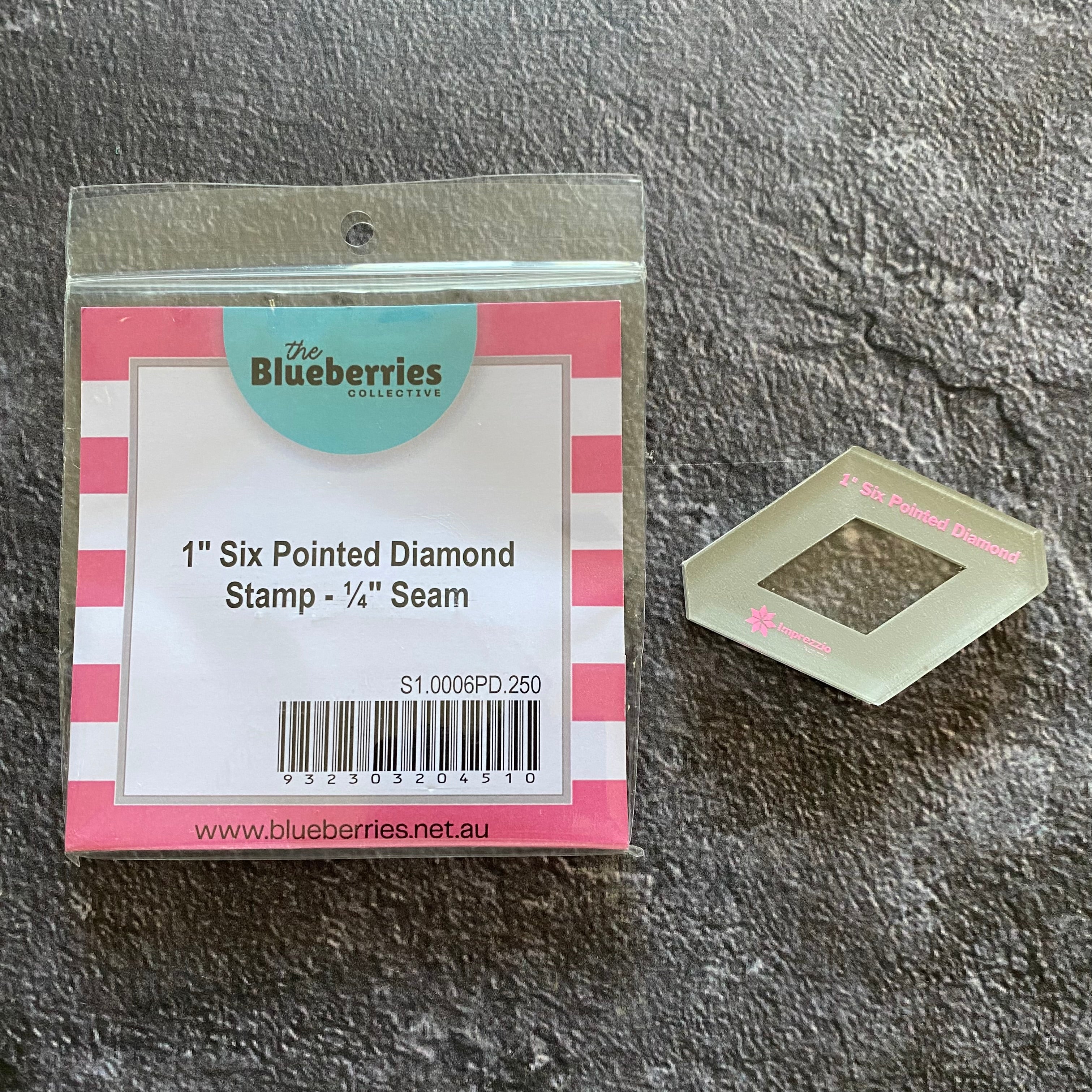 1 -inch 6 Pointed Star Diamond Stamp