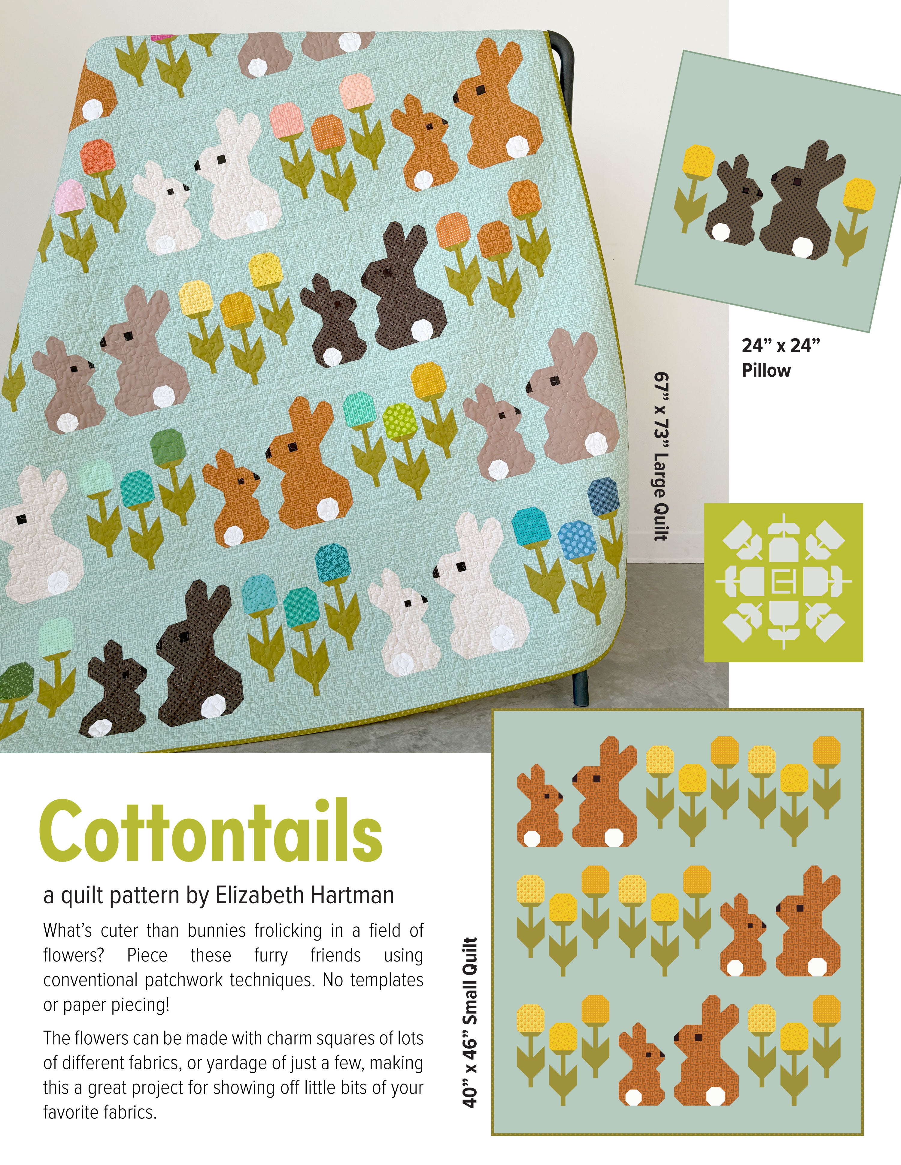 Elizabeth Hartman Cottontails Quilt Pattern PRESALE