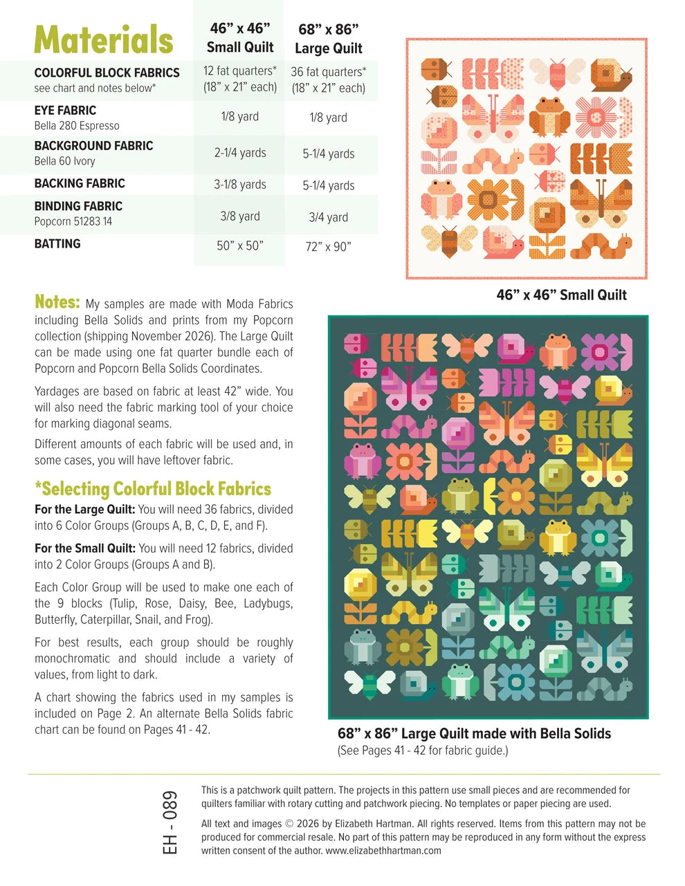 Elizabeth Hartman Busy Backyard Quilt Pattern
