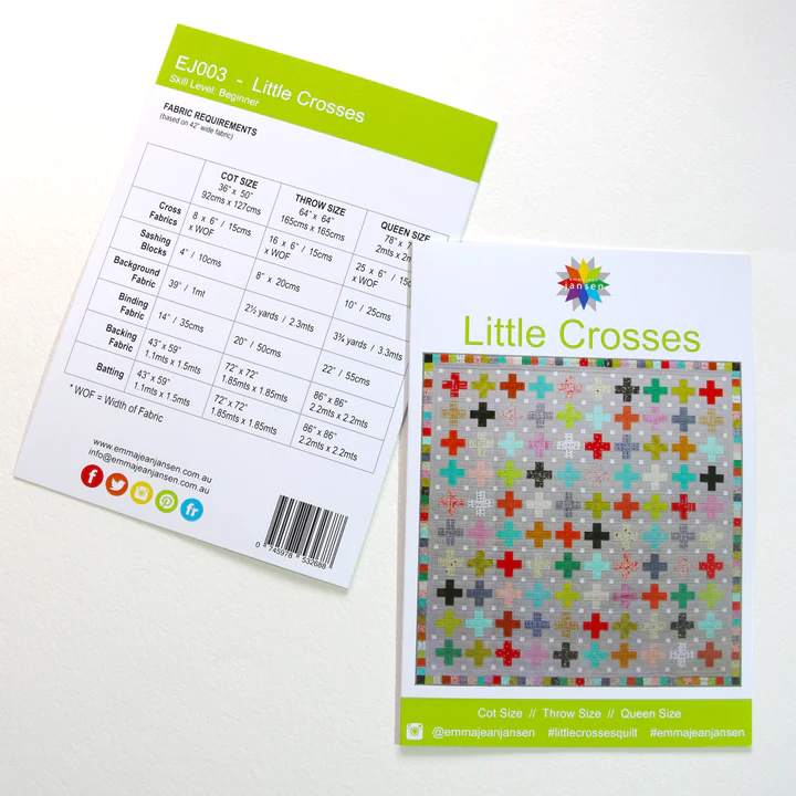 Ejj Patterns Emma Jean Janson - Little Crosses quilt pattern — The Next Stitch