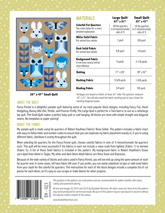 Fancy Forest Sampler Quilt -pattern booklet
