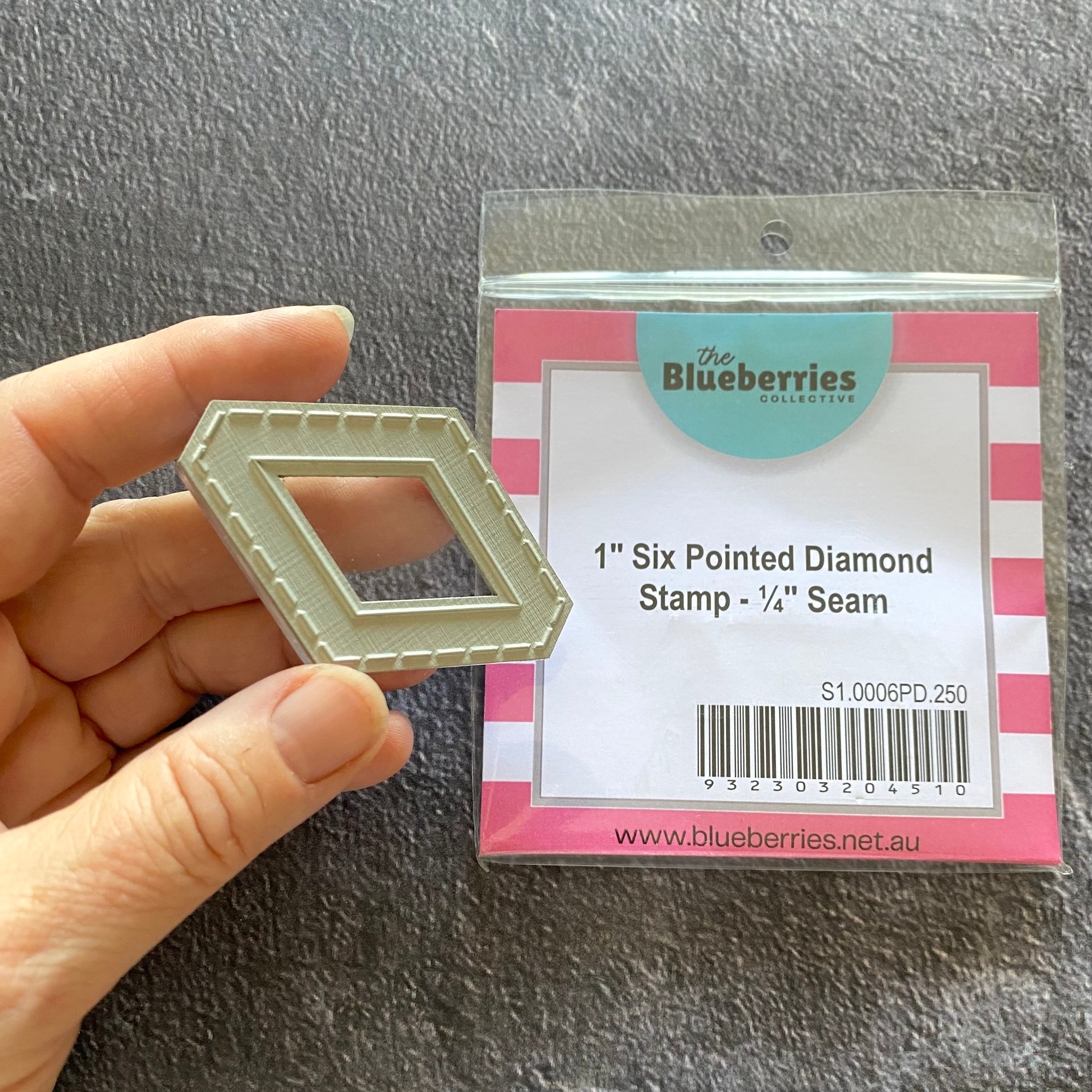 1 -inch 6 Pointed Star Diamond Stamp