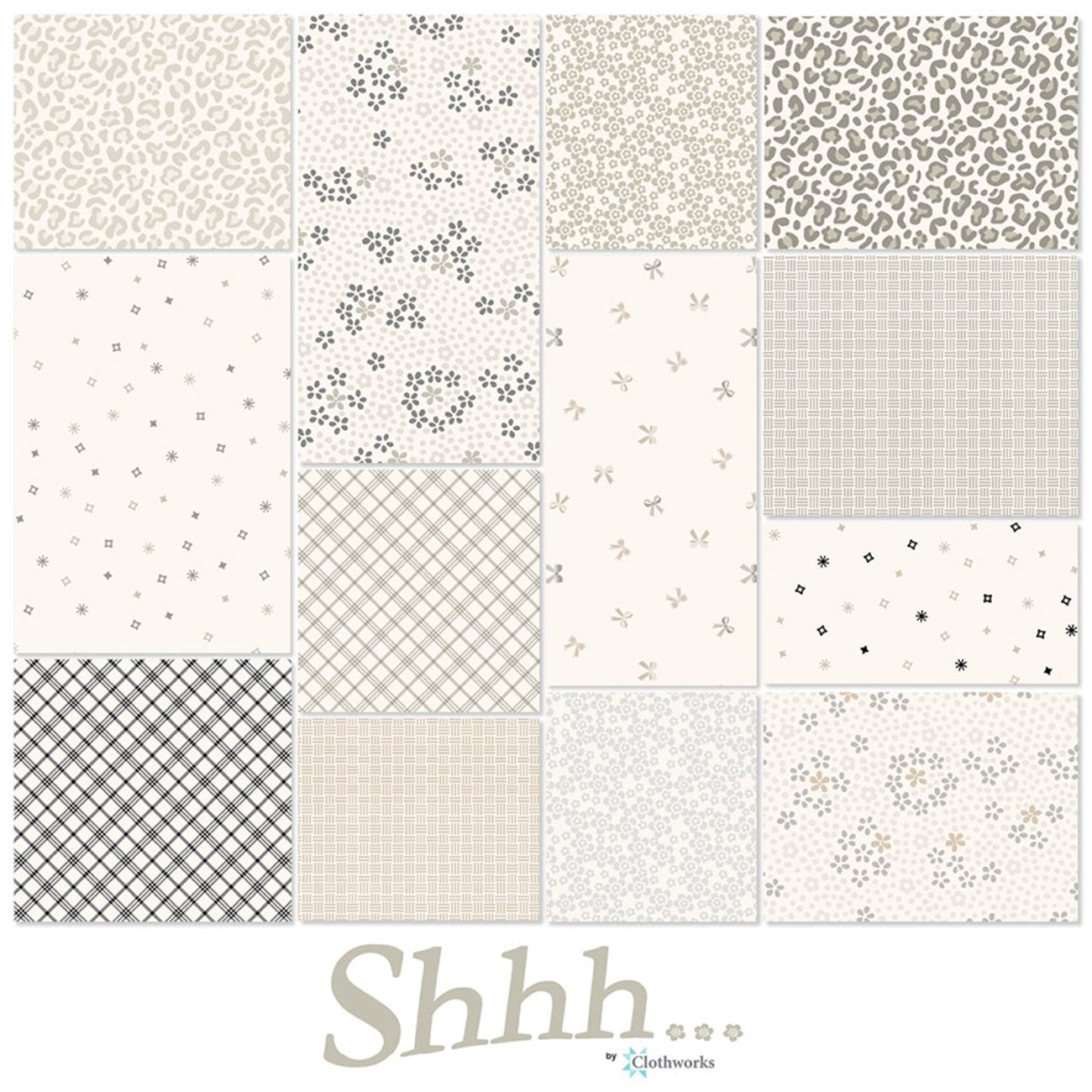 Clothworks Shhh - low volume bundle