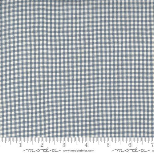 French General Wovens - Small Gingham in Woad Blue