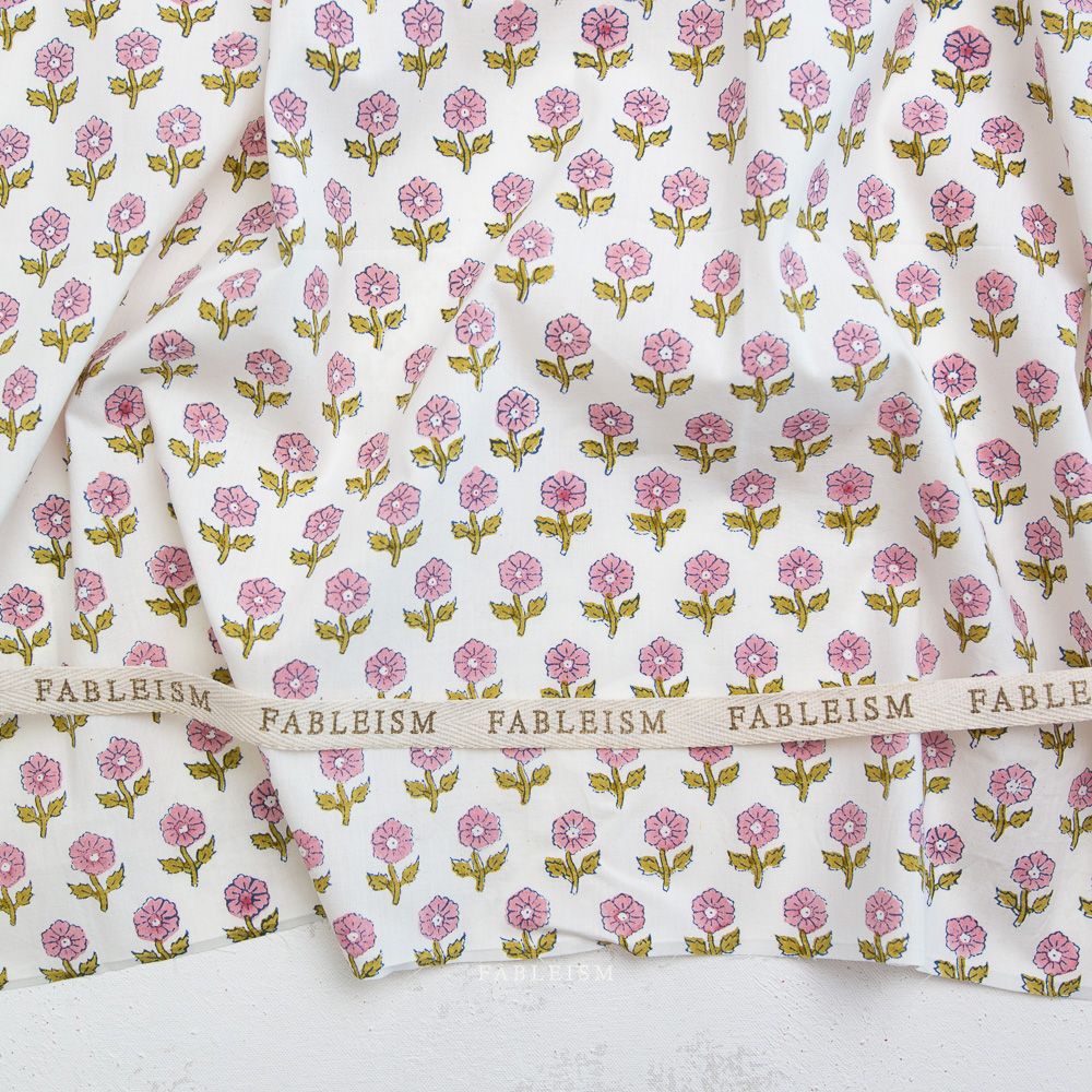 Fableism Indian Block Prints: Cottage - Pink Flowerling