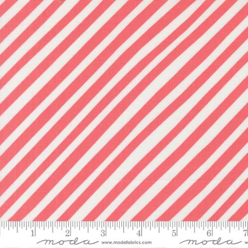 Funny Valentine -  Bias Stripe in Coral