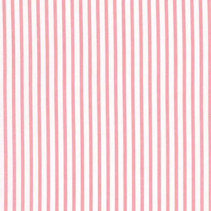 Sevenberry Cotton Printed Cloth - 1-8th inch stripe pink