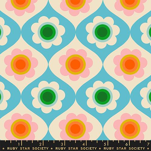 Trinketry Floral in turquoise END OF BOLT