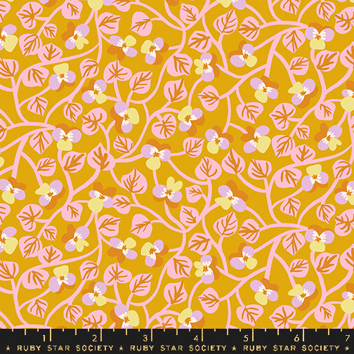 Bird is the Word - Pansy in goldenrod