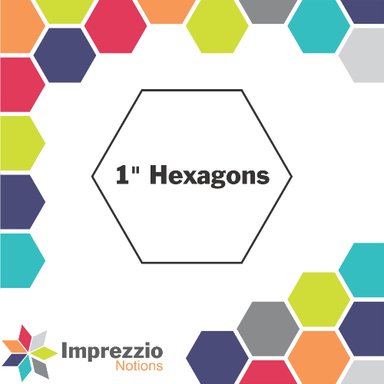 1 inch hexagon template - 1/4" seam