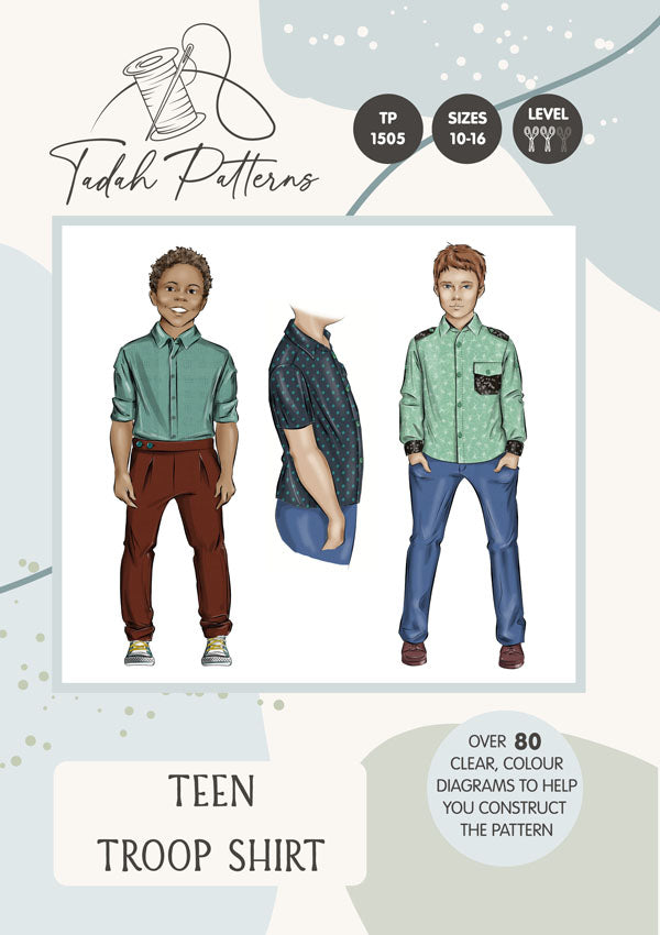 Tadah Patterns - Teen Troop Shirt pattern