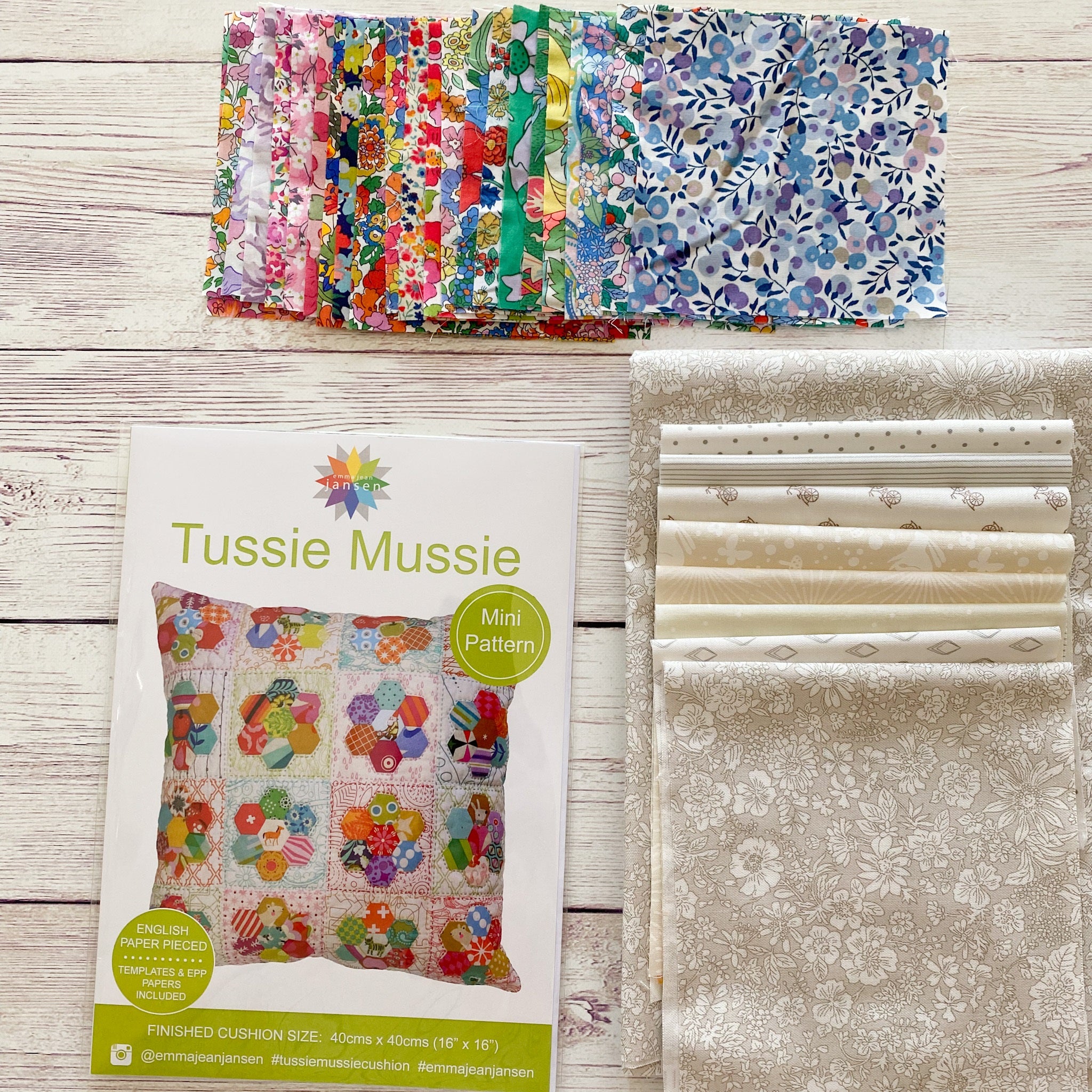 Emma Jean Janson - Tussie Mussie cushion kit with Liberty Lawns