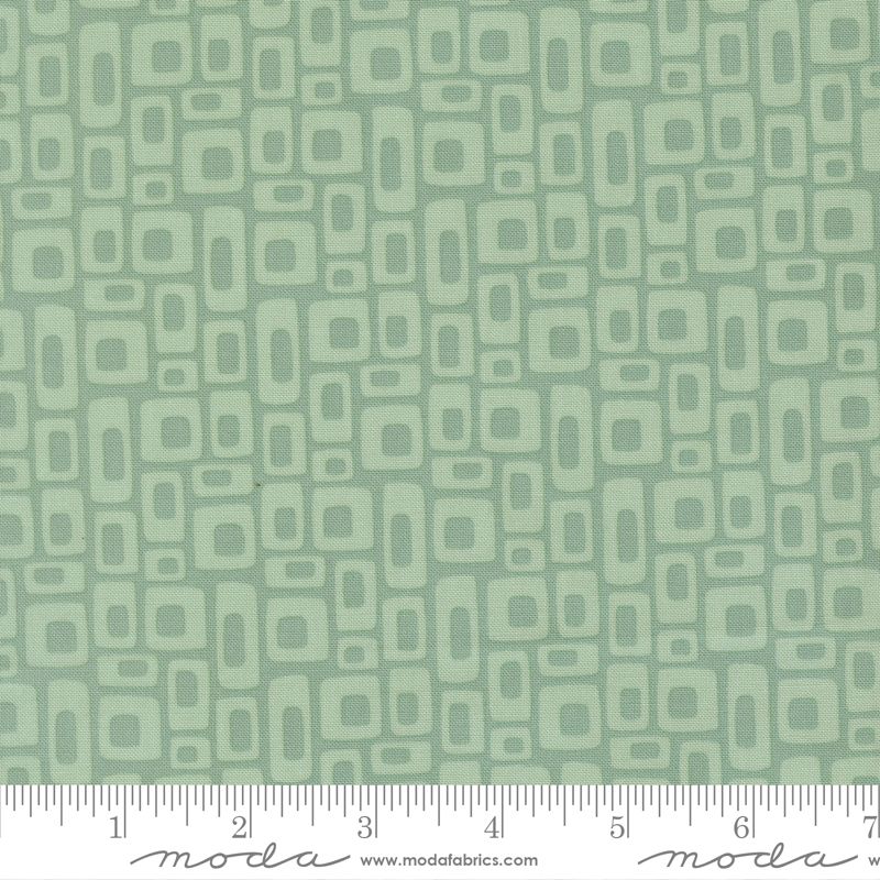 Elizabeth Hartman Scenery - Marshmallow - Dusty Jade