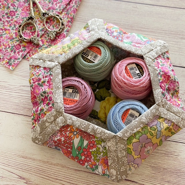 Liberty Fabrics Blossie Basket Kit in Posy