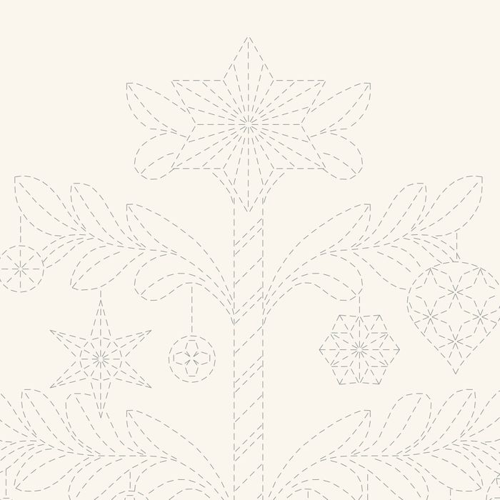 Sashiko Christmas Tree in natural