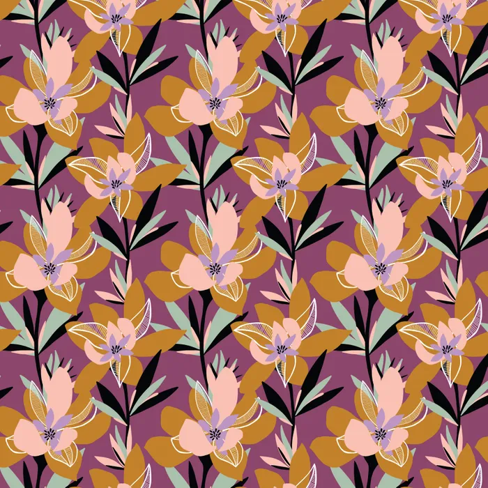 Rachelle Holowko Lawns - Lawn Blooms on Plum