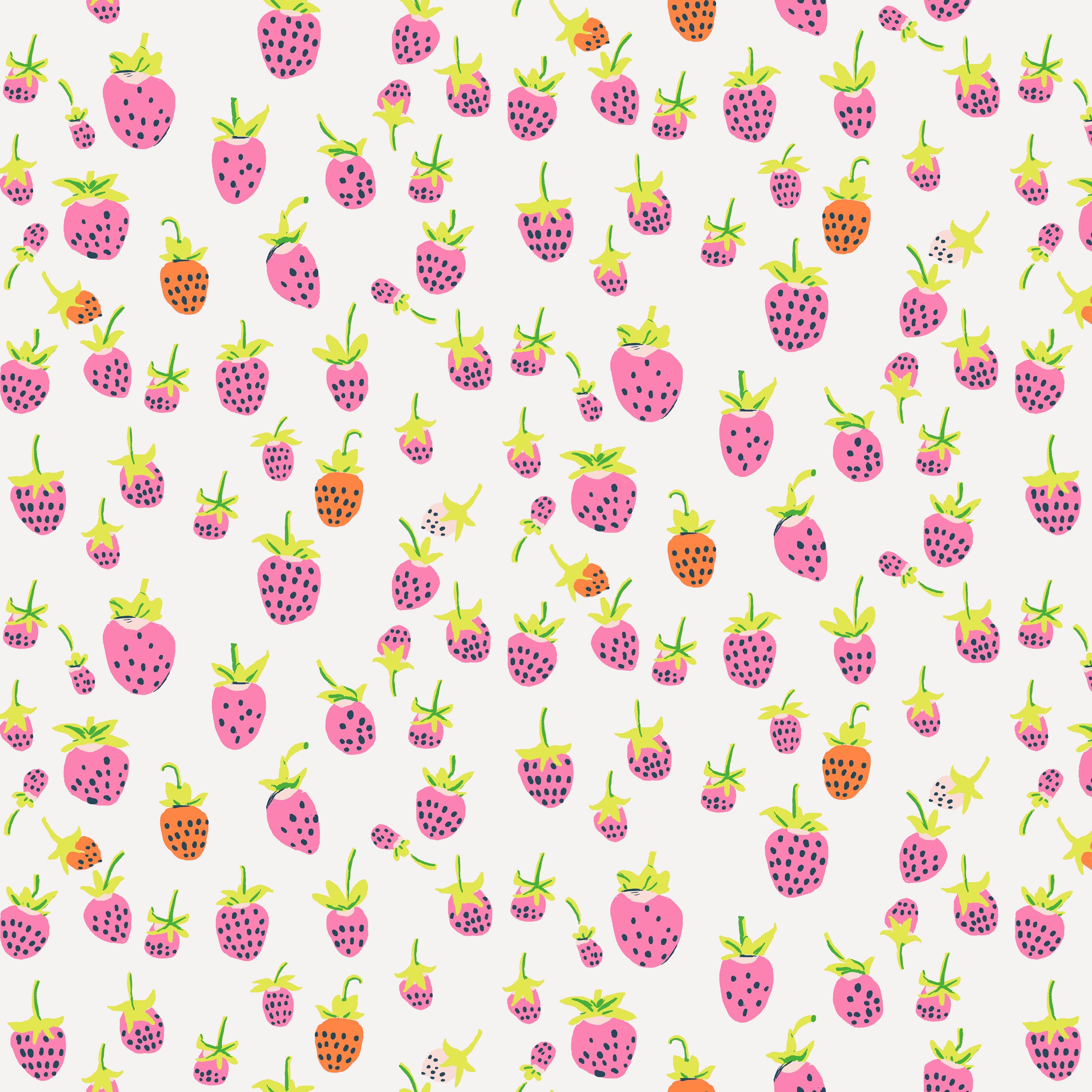 Heather Ross Favourites - Strawberries - Blush
