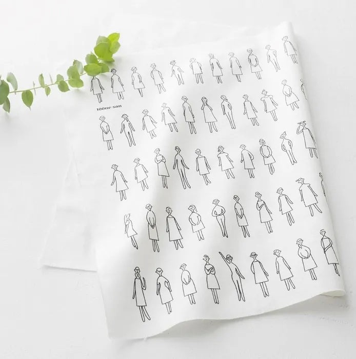 Lecien - Neesan Ladies  - embroidery cloth in white