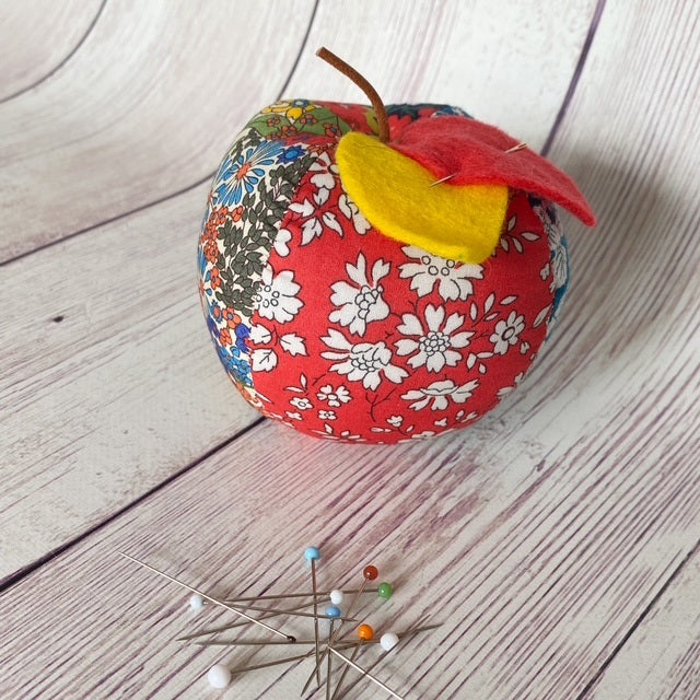 Liberty Apple Pincushion - kit in royal gala
