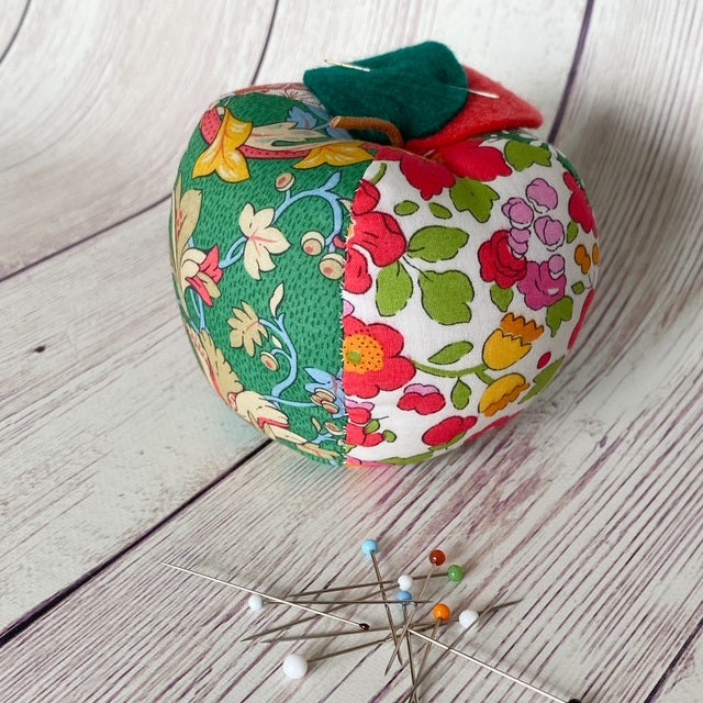 Liberty Apple Pincushion - kit in envy