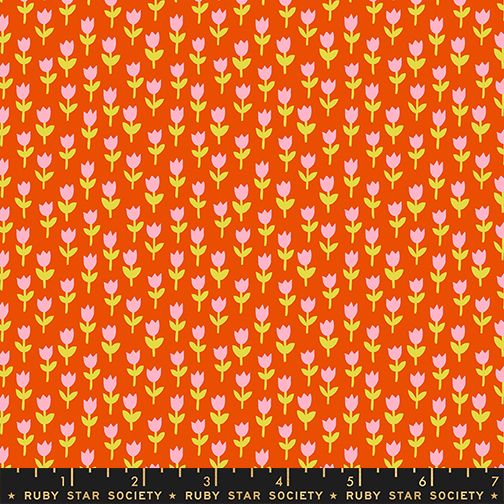 1-800-Calico - Tulips - Warm Red
