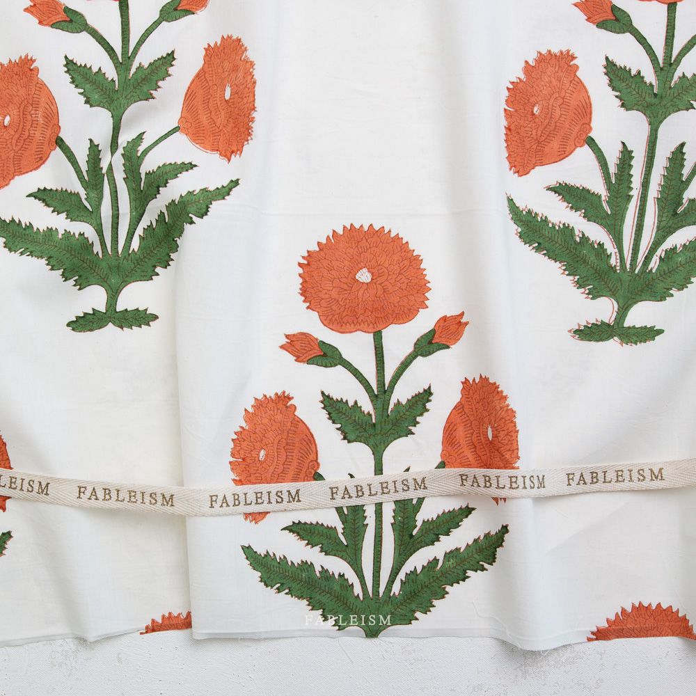 Fableism Indian Block Prints: Cottage - Sienna Boho Floral