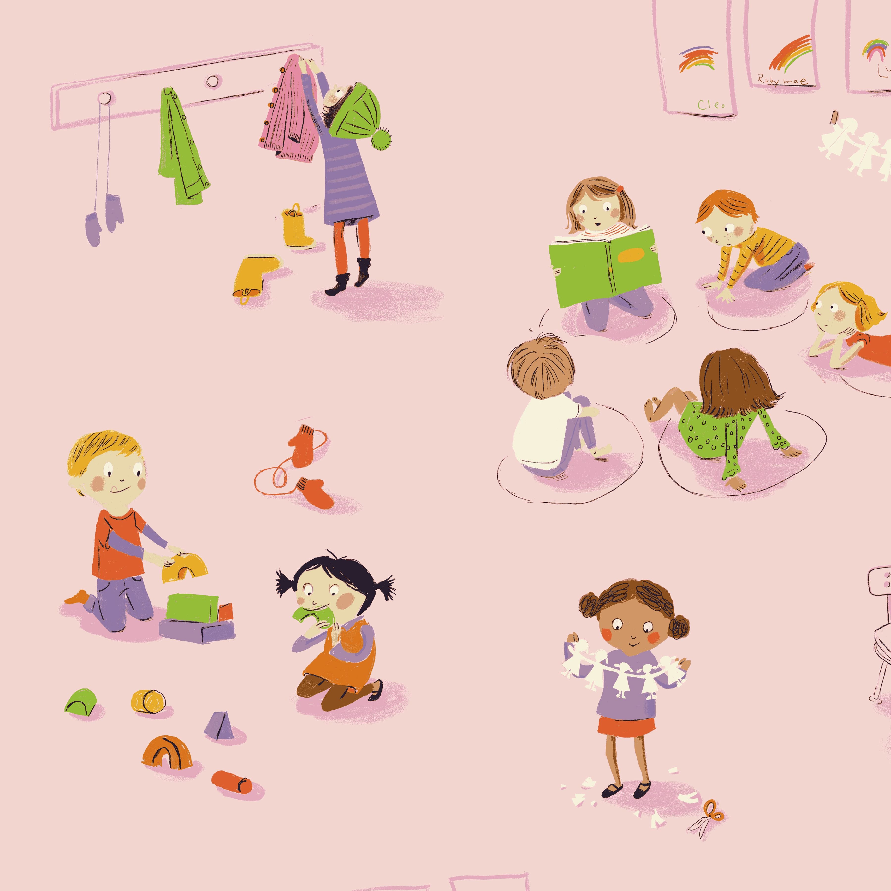 Heather Ross Favourites - Kindergarten - Pink