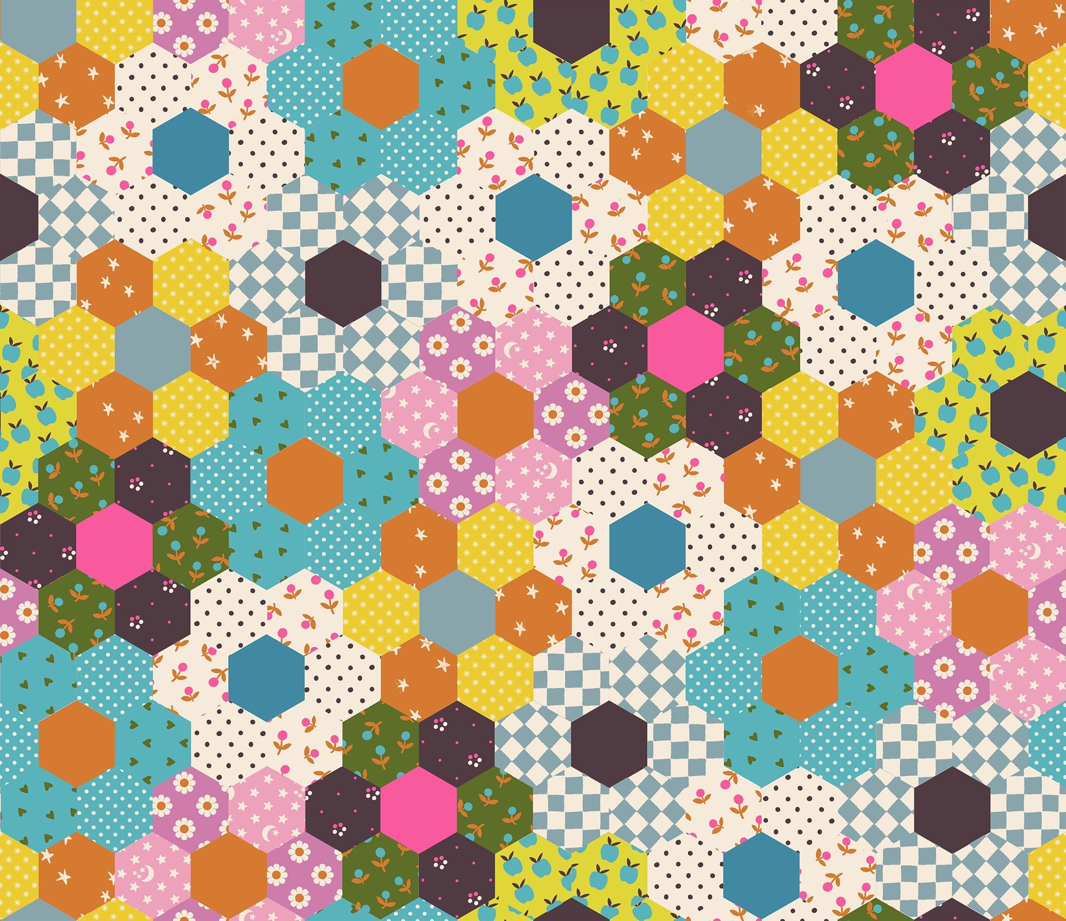 Ruby Star Society Catnap - Flower Garden - Turquoise