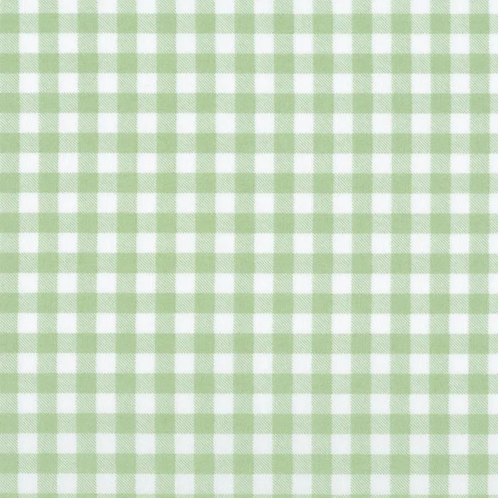 Sevenberry Cotton Printed Cloth - Printed gingham soft green
