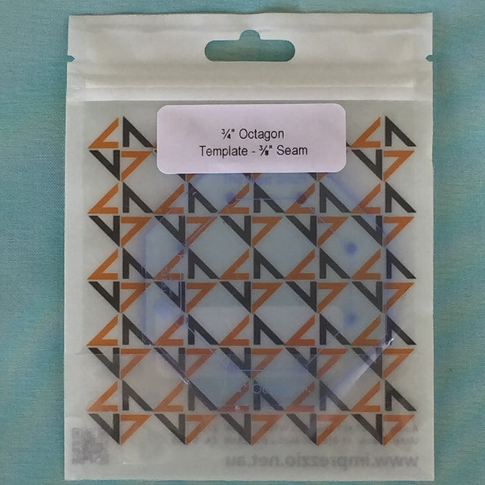 3/4" octagon template - 3/8" seam