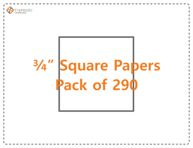 3/4" square papers - pack of 290