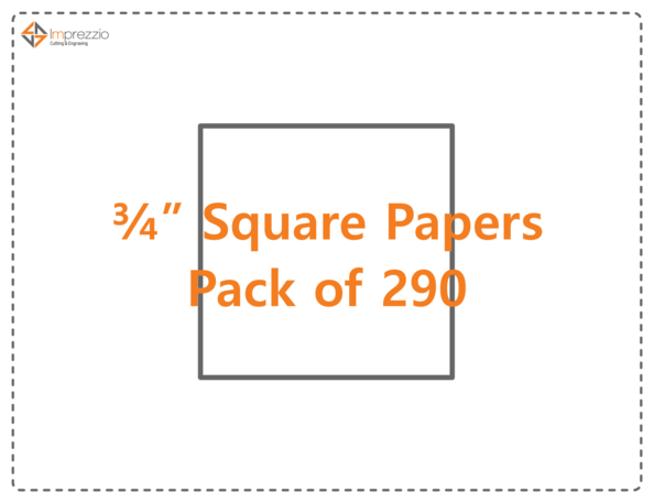 3/4" square papers - pack of 290