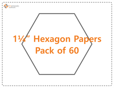 1.25" Hexagon papers - pack of 60