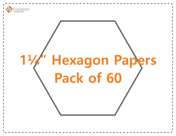 1.25" Hexagon papers - pack of 60