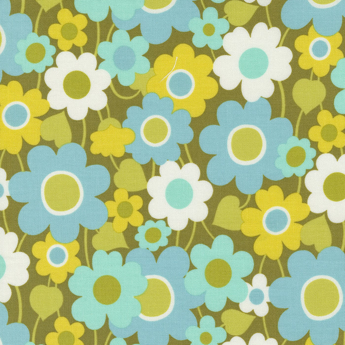 Flower Power - Flower Pops on pickle green